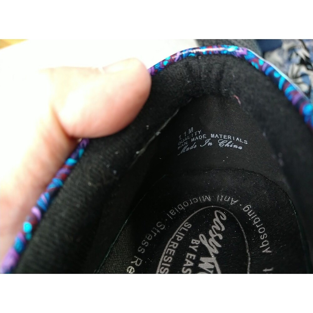 Easy Works Stress Reducing Blue Purple Paisley Nursing Shoes Size 11 - Picture 9 of 9